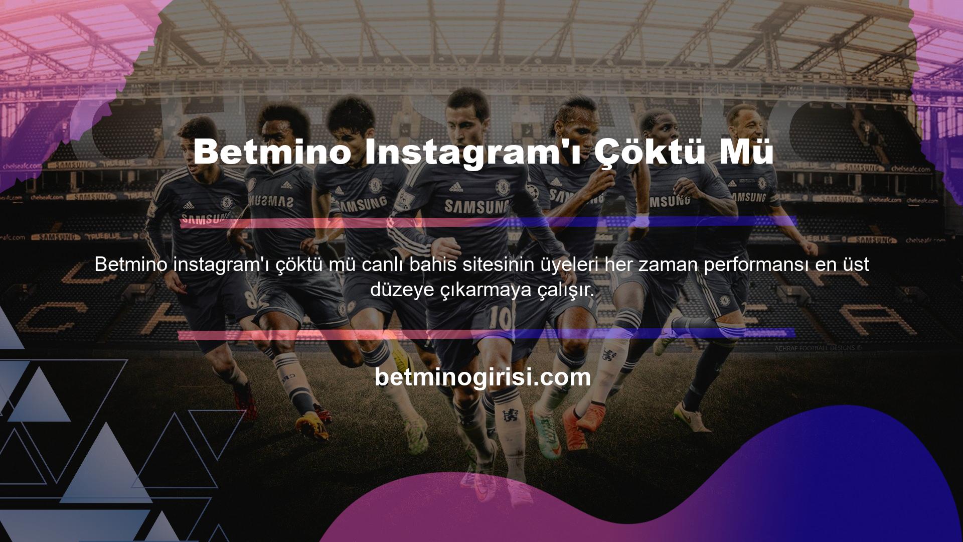 Betmino Instagram hesabı da yüksek profili nedeniyle dikkat çekiyor
